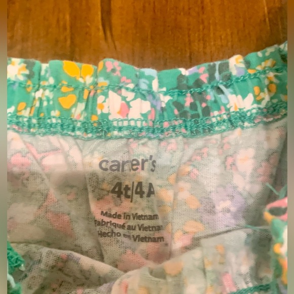 Carter’s Toddler Green Floral Dress🌼 Sz 4T - Picture 3 of 6